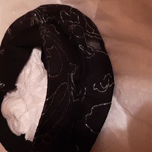 NEW, SILVER METALLIC & BLACK WOMENS CAP APPLEJACK HAT, Posh keeps $6